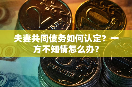 济南夫妻共同债务如何认定？一方不知情怎么办？