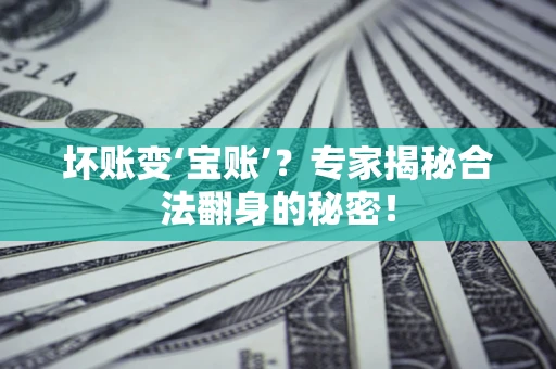 济南坏账变‘宝账’？专家揭秘合法翻身的秘密！