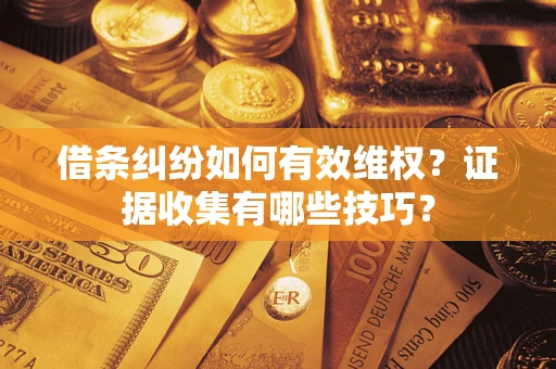 济南借条纠纷如何有效维权？证据收集有哪些技巧？